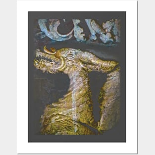 Ancient Stone Dragon Posters and Art